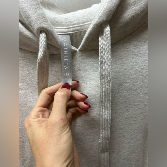 Athleta Light Gray Hoodie Sweater Dress - Picture 3 of 3